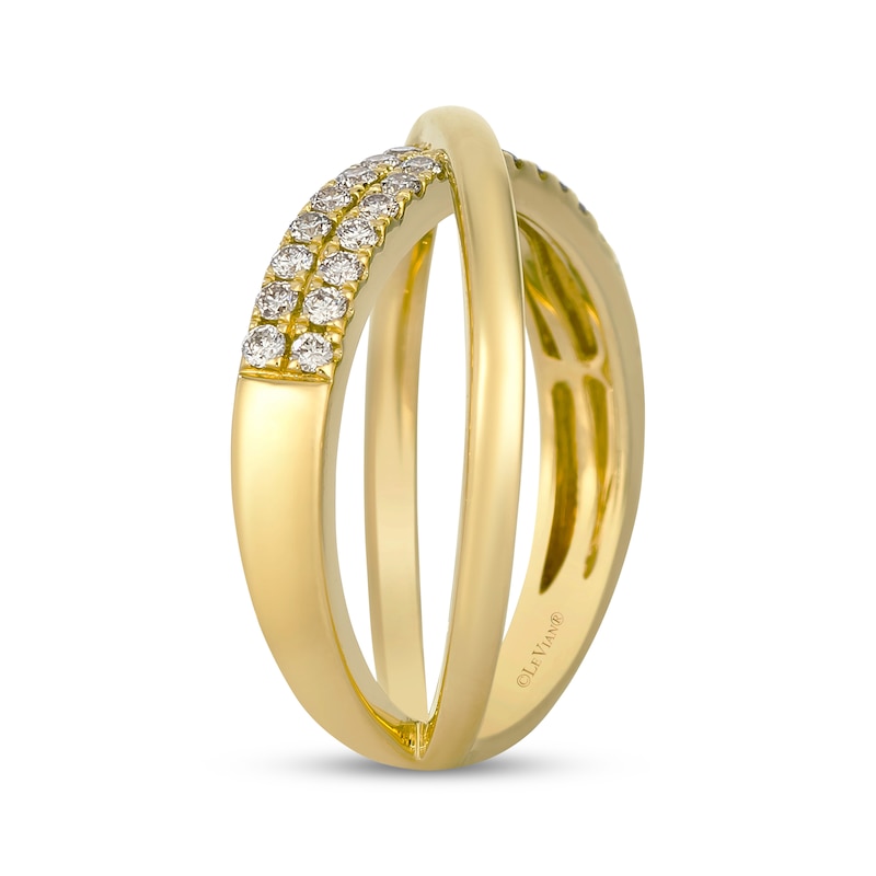 Main Image 3 of Le Vian Kiss Collection Diamond Crossover Ring 3/8 ct tw 14K Honey Gold