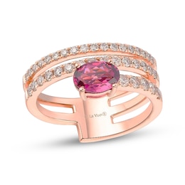 Le Vian Good Karma Oval-Cut Rhodolite Garnet Ring 5/8 ct tw Diamonds 14K Strawberry Gold