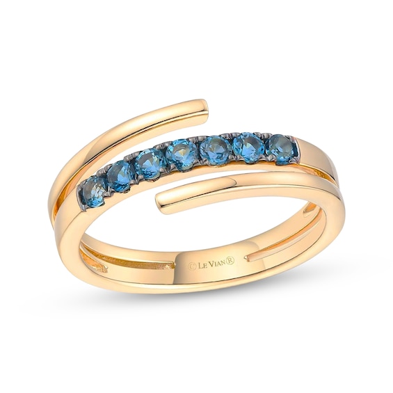 Le Vian Good Karma Blue Topaz Ring 14K Honey Gold