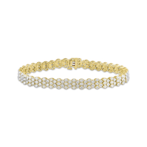 Diamond Multi-Row Bracelet 6 ct tw 10K Yellow Gold