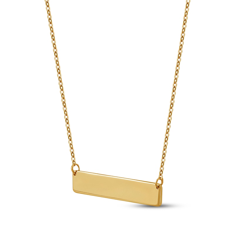 Main Image 2 of Horizontal Bar Necklace 14K Yellow Gold 18"