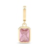 Thumbnail Image 1 of Charmed Memories Emerald-Cut Pink Cubic Zirconia Charm 10K Yellow Gold