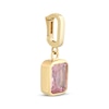 Thumbnail Image 2 of Charmed Memories Emerald-Cut Pink Cubic Zirconia Charm 10K Yellow Gold
