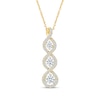 Thumbnail Image 1 of Memories Moments Magic Lab-Grown Diamond Three-Stone Twist Necklace 1 ct tw 10K Yellow Gold 18"