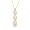 Thumbnail Image 2 of Memories Moments Magic Lab-Grown Diamond Three-Stone Twist Necklace 1 ct tw 10K Yellow Gold 18"