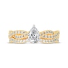Thumbnail Image 3 of Now + Forever Lab-Grown Diamonds Pear-Shaped Twist Bridal Set 1 ct tw 14K Yellow Gold