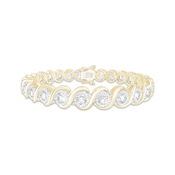 KAY Lab-Grown Diamonds S-Link Bracelet 5 ct tw 10K Yellow Gold 7"