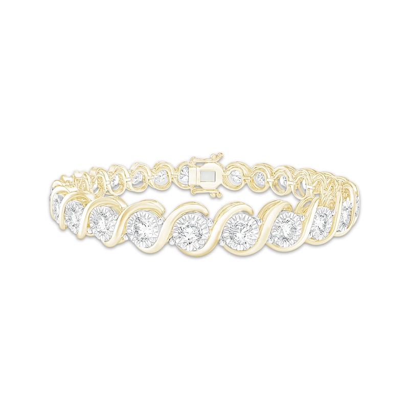 Main Image 1 of KAY Lab-Grown Diamonds S-Link Bracelet 5 ct tw 10K Yellow Gold 7"