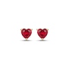 Thumbnail Image 2 of STUDIO BY KAY Heart-Shaped Lab-Created Ruby Solitaire Stud Earrings 24K Yellow Gold Vermeil Sterling Silver