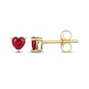 Thumbnail Image 3 of STUDIO BY KAY Heart-Shaped Lab-Created Ruby Solitaire Stud Earrings 24K Yellow Gold Vermeil Sterling Silver