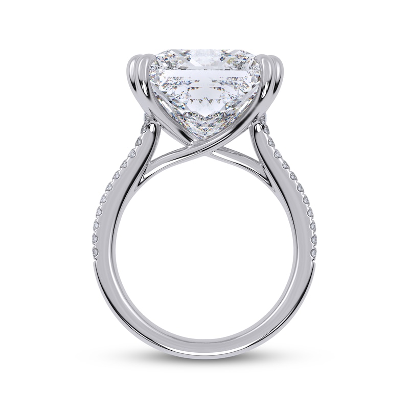 Main Image 3 of Now + Forever Lab-Grown Diamonds Princess-Cut Engagement Ring 10-1/3 ct tw 14K White Gold