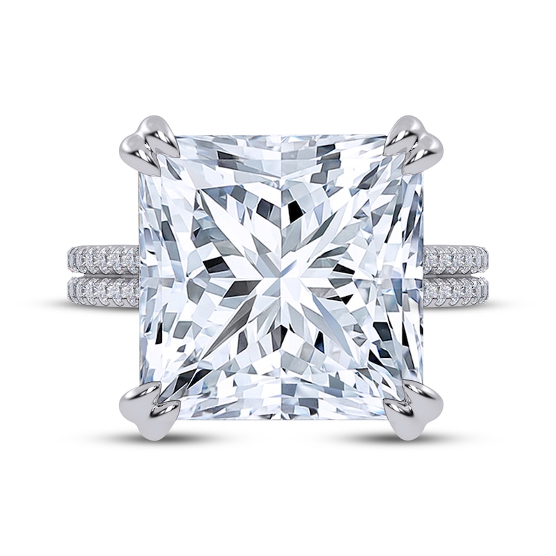 Main Image 4 of Now + Forever Lab-Grown Diamonds Princess-Cut Engagement Ring 10-1/3 ct tw 14K White Gold