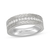 Thumbnail Image 1 of Neil Lane Artistry Heritage Men's Lab-Grown Diamond Pattern Wedding Band 1/2 ct tw Platinum 7mm