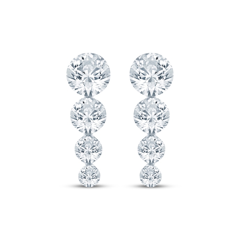 Main Image 2 of KAY Lab-Grown Diamonds Graduated Drop Earrings 1-1/2 ct tw 10K White Gold
