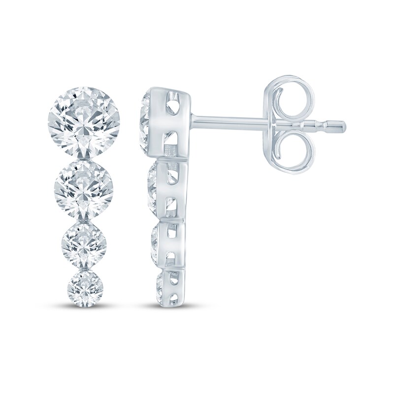 Main Image 3 of KAY Lab-Grown Diamonds Graduated Drop Earrings 1-1/2 ct tw 10K White Gold