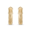 Thumbnail Image 2 of Ribbed Hoop Earrings 24K Yellow Gold Vermeil Sterling Silver 30mm
