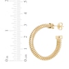 Thumbnail Image 4 of Ribbed Hoop Earrings 24K Yellow Gold Vermeil Sterling Silver 30mm