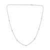 Thumbnail Image 1 of Monique Lhuillier Bliss Lab-Grown Diamond Disc Station Necklace 1/2 ct tw Platinum-Plated Sterling Silver 18"