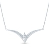 Thumbnail Image 1 of KAY Lab-Grown Diamonds Marquise-Cut Lab-Grown Diamond Chevron Necklace 1/2 ct tw 10K White Gold 16.75"