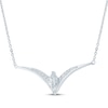 Thumbnail Image 2 of KAY Lab-Grown Diamonds Marquise-Cut Lab-Grown Diamond Chevron Necklace 1/2 ct tw 10K White Gold 16.75"