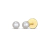 Thumbnail Image 1 of STUDIO BY KAY Cultured Pearl Stud Earrings 24K Yellow Gold Vermeil Sterling Silver