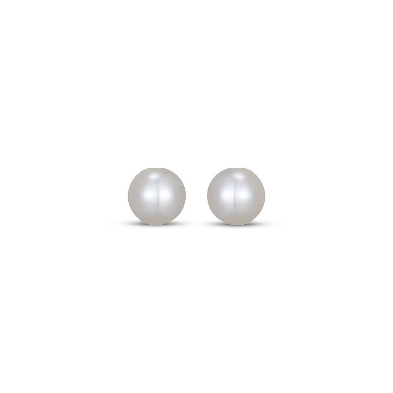 Main Image 2 of STUDIO BY KAY Cultured Pearl Stud Earrings 24K Yellow Gold Vermeil Sterling Silver