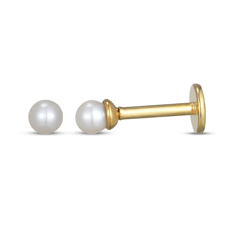 Main Image 3 of STUDIO BY KAY Cultured Pearl Stud Earrings 24K Yellow Gold Vermeil Sterling Silver