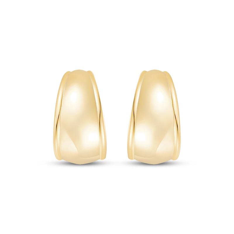 Main Image 2 of Tapered J-Hoop Earrings 24K Yellow Gold Vermeil Sterling Silver