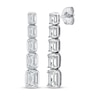 Thumbnail Image 1 of KAY Lab-Grown Diamonds Emerald-Cut Graduated Drop Earrings 2 ct tw 10K White Gold