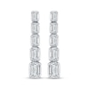 Thumbnail Image 2 of KAY Lab-Grown Diamonds Emerald-Cut Graduated Drop Earrings 2 ct tw 10K White Gold