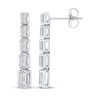 Thumbnail Image 3 of KAY Lab-Grown Diamonds Emerald-Cut Graduated Drop Earrings 2 ct tw 10K White Gold