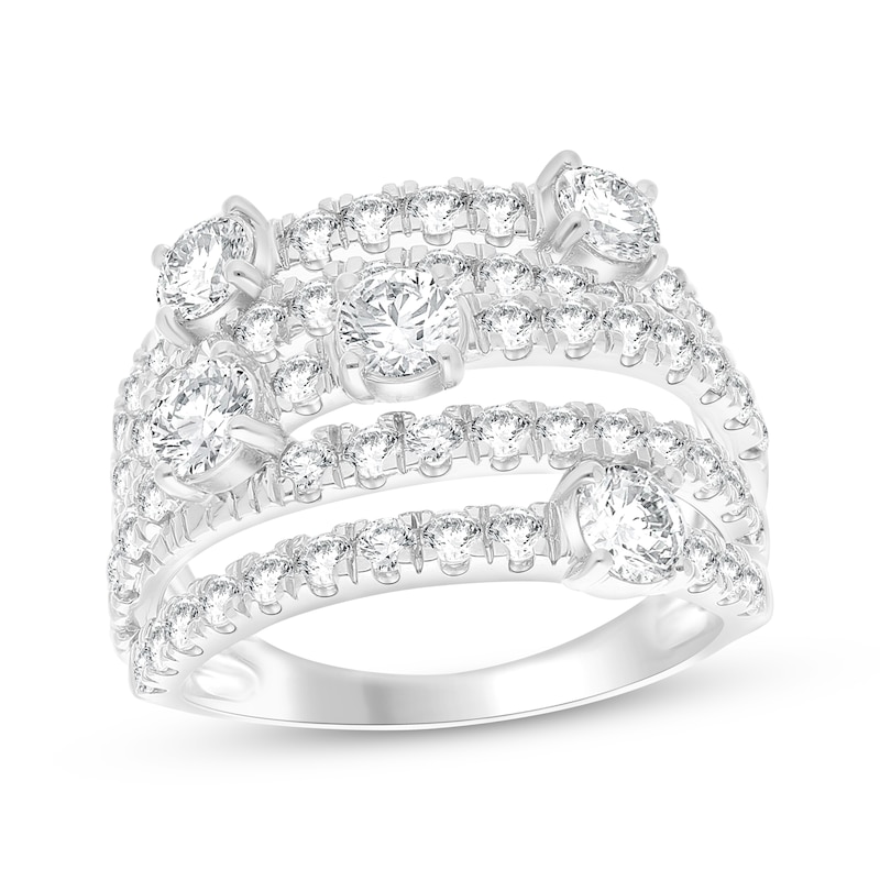 Main Image 1 of KAY Lab-Grown Diamonds Five-Row Fashion Ring 3 ct tw 10K White Gold