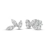 Thumbnail Image 1 of Diamond Petal Stud Earrings 1/8 ct tw 10K White Gold