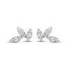 Thumbnail Image 2 of Diamond Petal Stud Earrings 1/8 ct tw 10K White Gold