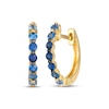 Thumbnail Image 1 of Le Vian Denim Ombré Sapphire Hoop Earrings 14K Honey Gold