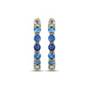 Thumbnail Image 2 of Le Vian Denim Ombré Sapphire Hoop Earrings 14K Honey Gold