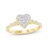 Thumbnail Image 1 of Now + Forever Multi-Diamond Heart-Shaped Engagement Ring 1/4 ct tw 10K Yellow Gold