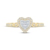 Thumbnail Image 3 of Now + Forever Multi-Diamond Heart-Shaped Engagement Ring 1/4 ct tw 10K Yellow Gold