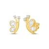 Thumbnail Image 1 of KAY Lab-Grown Diamonds Pear-Shaped & Round-Cut Butterfly Stud Earrings 3/8 ct tw 10K Yellow Gold