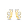 Thumbnail Image 2 of KAY Lab-Grown Diamonds Pear-Shaped & Round-Cut Butterfly Stud Earrings 3/8 ct tw 10K Yellow Gold