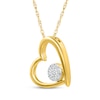 Thumbnail Image 2 of KAY Lab-Grown Diamonds Tilted Heart Necklace 1/10 ct tw 10K Yellow Gold 18"