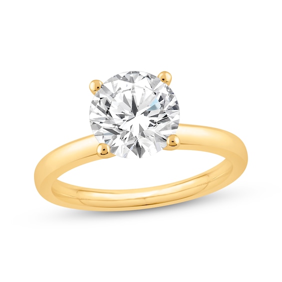 Now + Forever Lab-Grown Diamonds Round-Cut Solitaire Engagement Ring 2 ct tw 14K Yellow Gold (F/SI2)