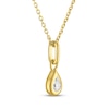 Thumbnail Image 2 of STUDIO BY KAY Lab-Grown Diamond Pear-Shaped Solitaire Necklace 1/5 ct tw 24K Yellow Gold Vermeil Sterling Silver 18"