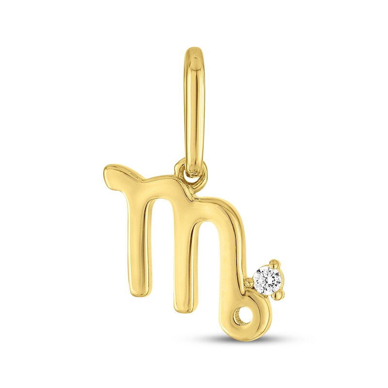 Main Image 1 of STUDIO BY KAY Lab-Grown Diamond Accent Virgo Charm 24K Yellow Gold Vermeil Sterling Silver