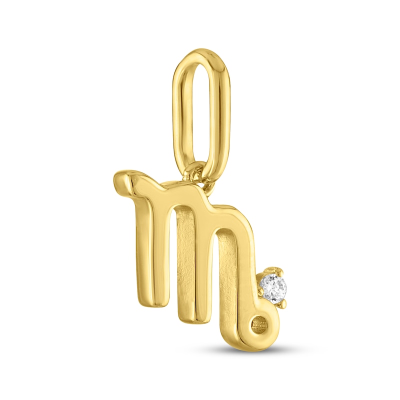 Main Image 2 of STUDIO BY KAY Lab-Grown Diamond Accent Virgo Charm 24K Yellow Gold Vermeil Sterling Silver