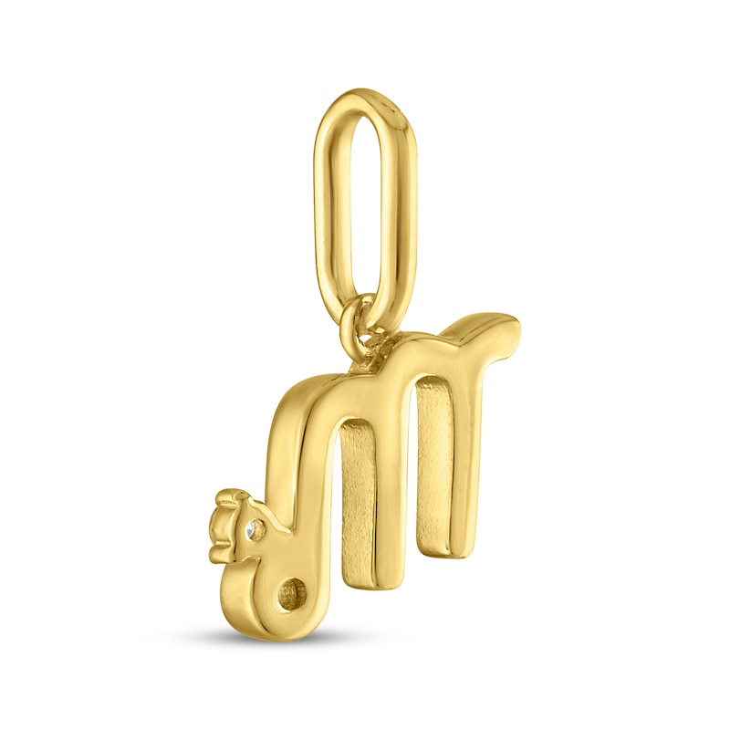 Main Image 3 of STUDIO BY KAY Lab-Grown Diamond Accent Virgo Charm 24K Yellow Gold Vermeil Sterling Silver