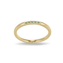 Rocksbox The Ulla Green Lab-Grown Diamond Stackable Ring 1/15 ct tw 24K Yellow Gold Vermeil Sterling Silver