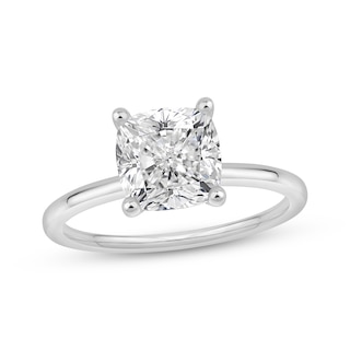 Now + Forever Lab-Grown Diamonds Certified Cushion-Cut Solitaire Engagement Ring 2 ct tw 14K White Gold (F/VS2)