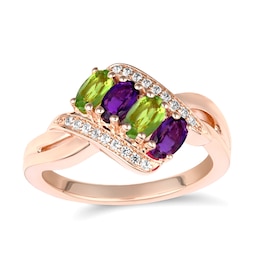 Oval-Cut Family & Mother's Birthstone Ring (2-4 Stones)