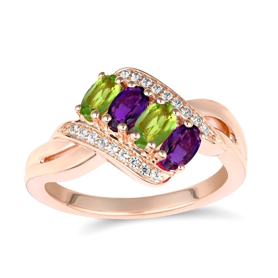 Oval-Cut Family & Mother's Birthstone Ring (2-4 Stones)
